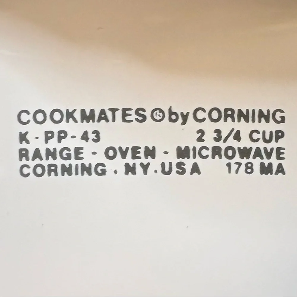 Vintage Corningware Cookmates Small Casserole Dish 1970’s
